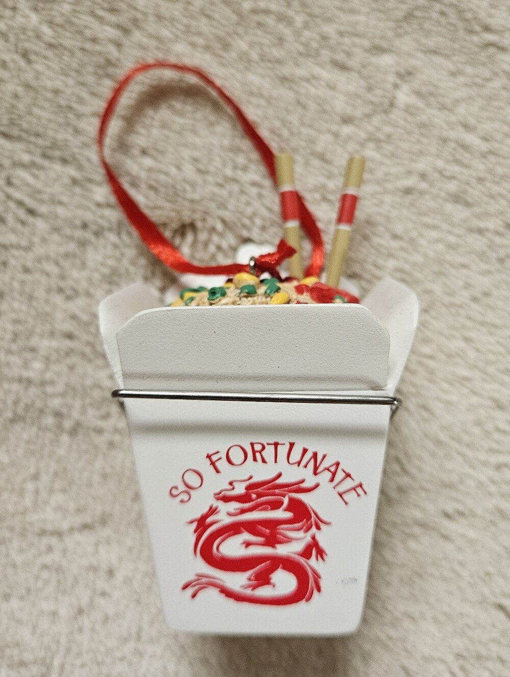 Hallmark So Fortunate Chinese Food Ornament - EUC